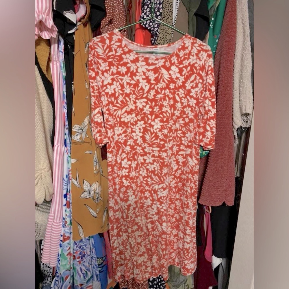 Floral Coral Dress